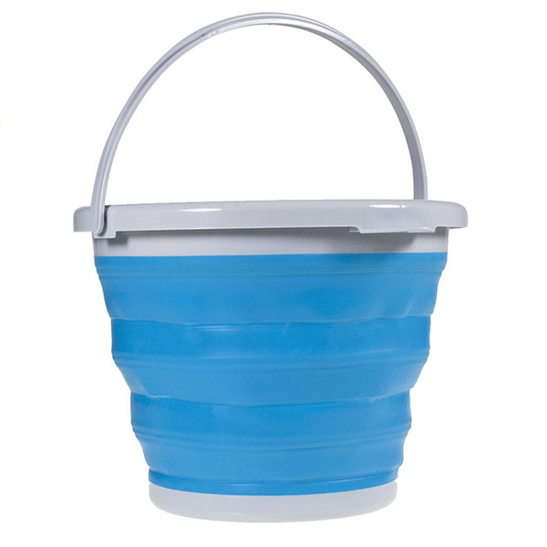 Bucket for Fishing Promotion Folding Bucket Car Wash Outdoor Thick Silicone Fishing Supplies Free shipping 5L Portable Camping