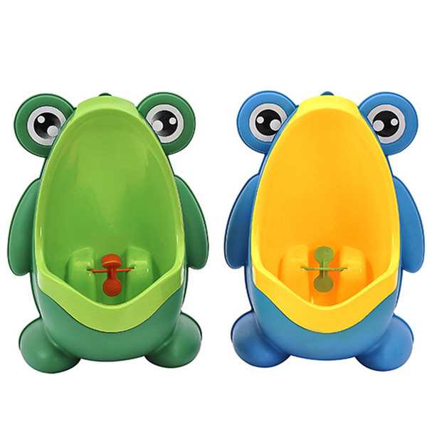 Kids Urinal Potty Training Baby Boy PP Frog Children Stand Vertical Urinals Wall-Mounted Training Toilet for Kids Blue Green Color