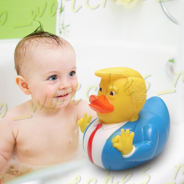 Trump Duck Bath Toy Shower Water Floating US President Rubber Duck Baby Funny Toy Water Toy Shower Duck Child Bath Float H0027