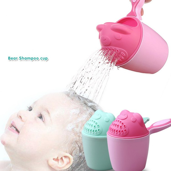 Cartoon baby animal bath cup children bath spoon hair bath cup mom baby little bear shower head tools T2I5026