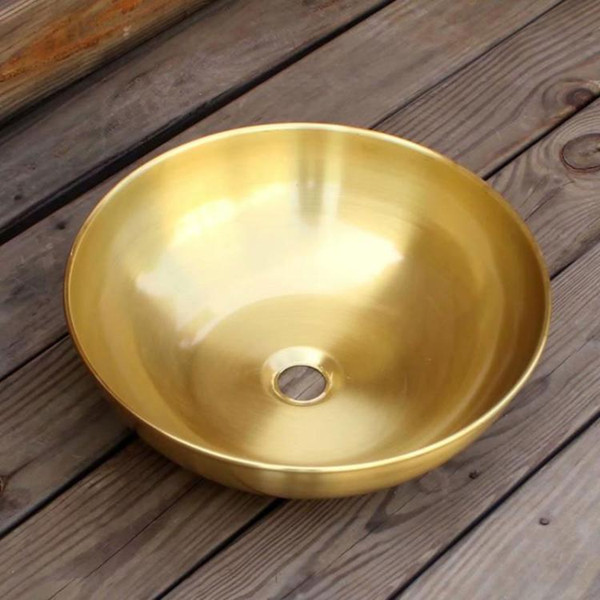 Round Copper VanitySink smooth surface bathroom sink copper sink china sink