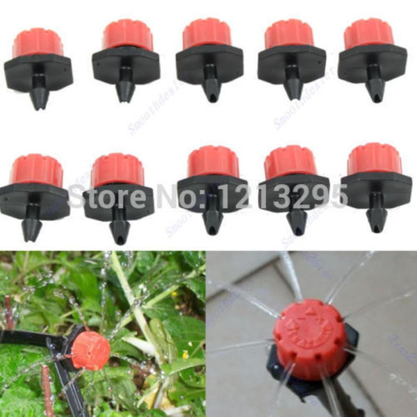 50pcs Garden Irrigation Misting Micro Flow Dripper Drip Head 1/4'' Hose