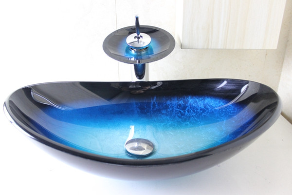 clear tempered glass basins for bathrooms glass bathroom vanity Modern Design Mirrored Tempered Glass Wash Basin N-779