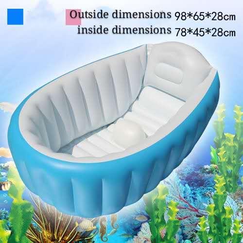 Baby inflatable bath tub large thickened baby swimming tub Rectangle 3-5 years old children inspissate PVC