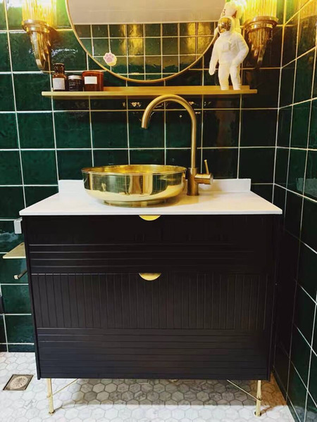 Round bathroom sink Nordic Platform Upper Basin Household Washbasin Hotel Washbasin Antique Washbasin