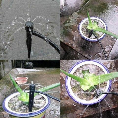 50PCS Adjustable Flow Irrigation Drippers 360 Degree Emitter Drip System automatic drip waterer spike Sprinklers order<$18no track