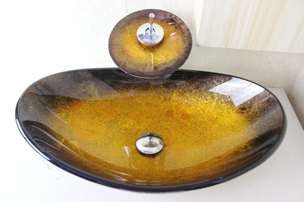 clear tempered glass basins for bathrooms Modern Bathroom Glass BasinN-692