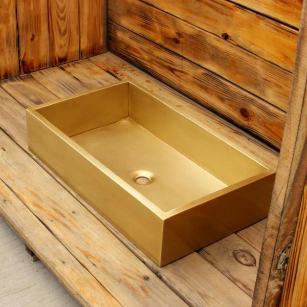 Rectanglar brass VanitySink smooth surface bathroom sink bar sink china sink