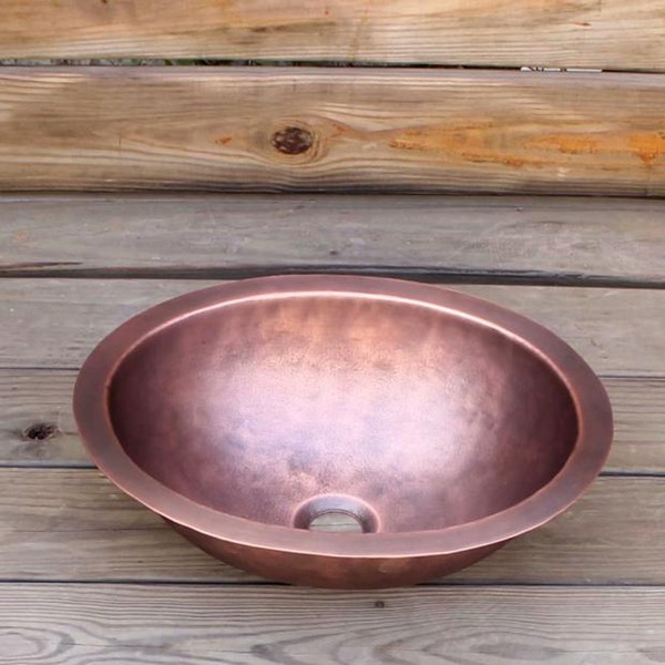 Oval copper bathroom sink washbasin household washbasin china sink copper product