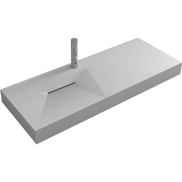 1200mm Bathroom Solid Surface Stone Wall Mounted Sink Fashionable Cloakroom Acrylic Resin Matt Or Glossy Washbasin RS38428