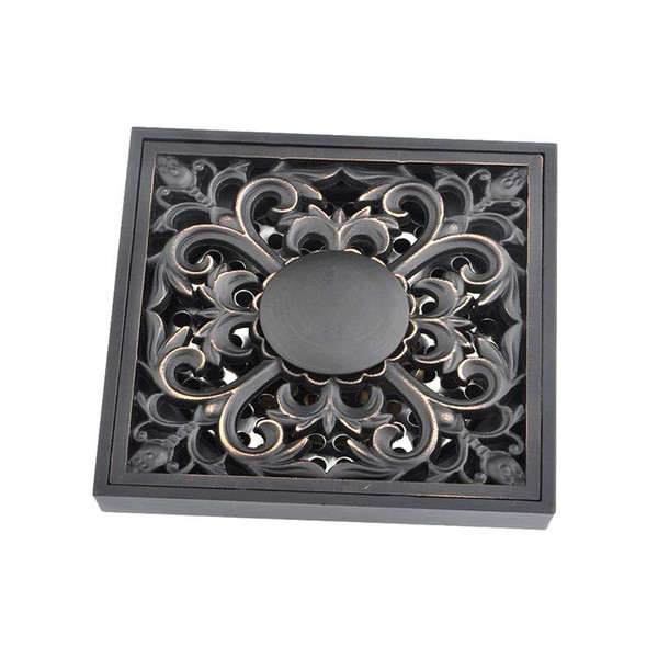 Durable metal ware with thick environmental quality double floor drain black bathroom floor drain 250mm 160313#