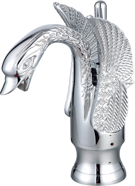 Free shipping Chrome finish Single hole bathroom basin Lavatory sink Swan faucet Deck mounted