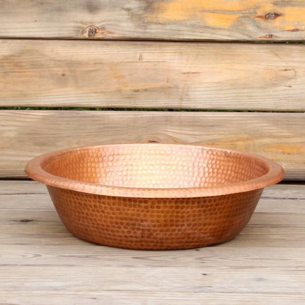 Foot bath, copper basin, hand-made retro hammer-shaped domestic copper basin foot therapy Basin