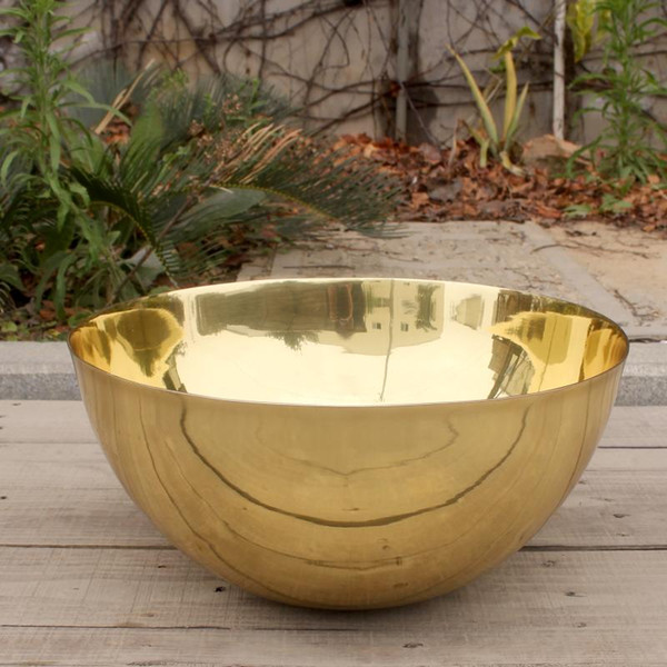 Nordic Round Pot Simple Washbasin Household Hotel Creative Art Individuality Washbasin Brass Table Top Pot