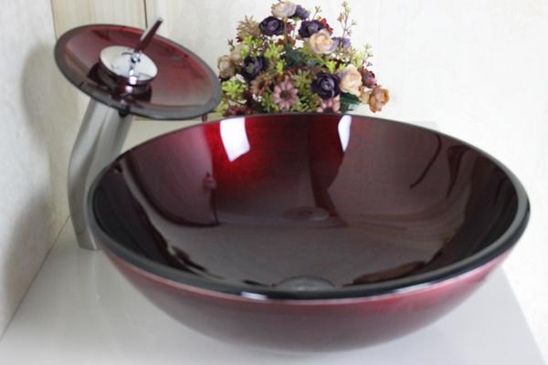 Hot Sale Glass Basin tempered glass basins for bathrooms Modern Bathroom Basin N-175
