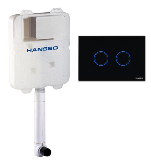 HANSBO sensor and mechanic flush function sensor flush toilet concealed tank for floor mounted toilet for squatting pan and sitting pan
