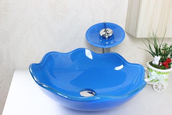 bathroom basin clear tempered glass basins for bathrooms Modern Bathroom Glass BasinN-185