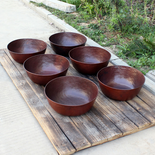 countertop European Mexican Copper Vanity Sink Hand hammered Copper sink Copper bathroom sink