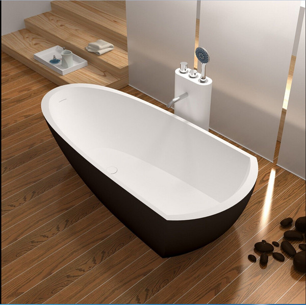 1800x800x500mm High End Solid Surface Stone CUPC Approval Bathtub Rectangular Freestanding Resin Acrylic Colored Rectangular Tub RS6592C