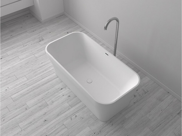 1700x800x580mm BECCO DESIGNER SOLID SURFACE BATHTUB - STONE FINISH ARTIFICIAL STONE BATHTUB CE/CUPC CERTIFICATE RECTANGULAR TUB 65116