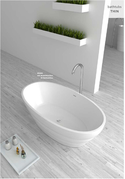 1600X850X580mm CUPC certificate Oval freestanding acrylic bathtub made of acrylic +ABS composite board ultra-thin soaking tub WD001