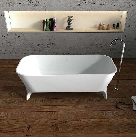 1800x800x600mm BECCO DESIGNER SOLID SURFACE BATHTUB - STONE FINISH ARTIFICIAL STONE BATHTUB CE/CUPC CERTIFICATE RECTANGULAR TUB 65115