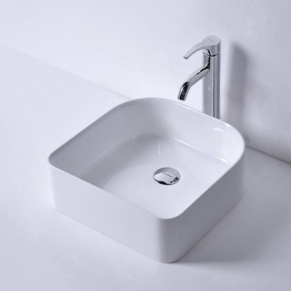 Round Bathroom Solid Surface Stone Wash Basin Above Counter Matt White Or Glossy Laundry Vessel Sink RS38175