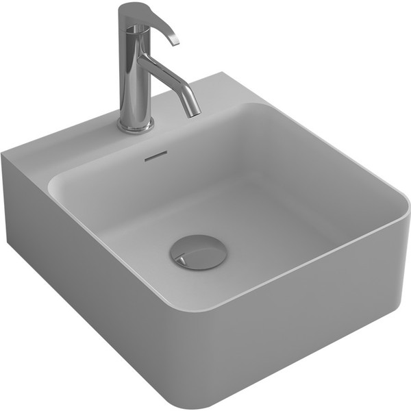 Rectangular Bathroom Solid Surface Stone Wash Basin Wall hung Matt White Or Glossy Laundry Vessel Sink RS38248
