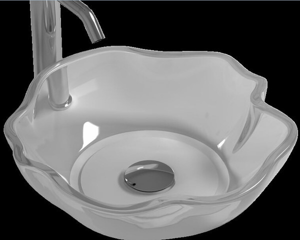 Round Bathroom Resin Acrylic Counter Top Sink Vessel Solid Surface Stone Coakroom Colored Wash Basin 38322
