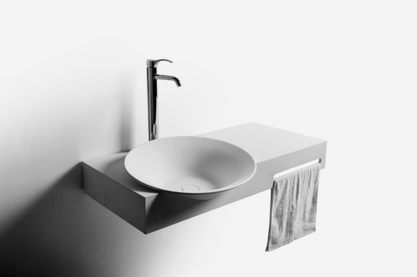 Rectangular Bathroom Solid Surface Stone Wall hung Sink Fashionable Cloakroom Stone Matt Or Glossy Wash Basin RS3889