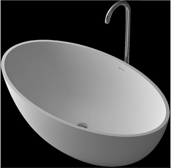 1760x1030x550mm Solid Surface Stone CUPC Approval Bathtub Oval Freestanding Corian Matt Or Glossy Finishing Tub RS6556