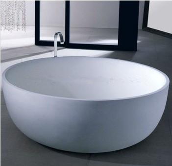 1350 X 490 MM COLLEEN ROUND STONE SOLID SURFACE BATHTUB ARTIFICIAL STONE BATHTUB MATT OR GLOSSY OPTIONAL 1008