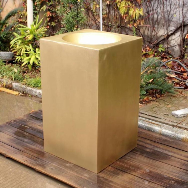 china Pedestal Sink Ground-type washstand Customized Office Office Western Restaurant Independent Brass Nordic Column Independent Washbasin