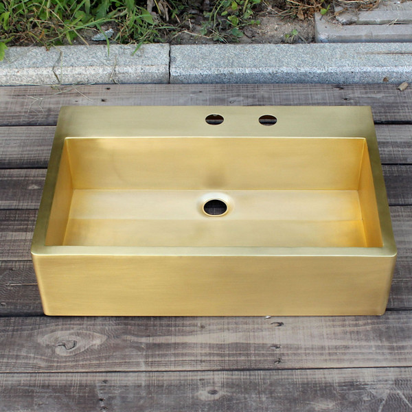 Wall molding bracket American bathroom basin sink combination brass suspended hotel wash face wash basin
