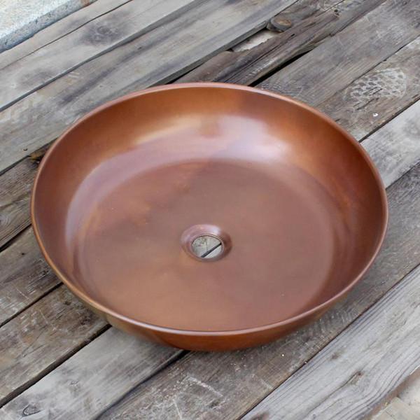 copper bathroom Red copper handmade basin pure copper basin household lavabo hotel decoration basin art sink