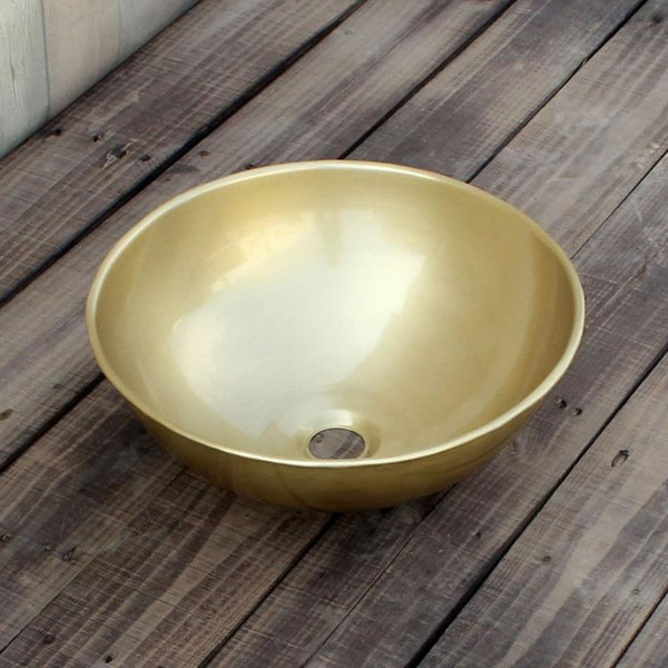 Brass Europe type revives ancient ways new fund brass washbasin domestic use lavabo basin on stage of pure manual red copper stage basin