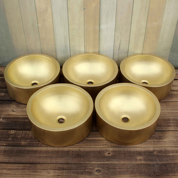 Round Copper VanitySink Brass bathroom sink brass countertop sink wishing sink