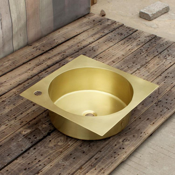washing sink square brass bathroom basin washbasin small household washbasin sink copper product