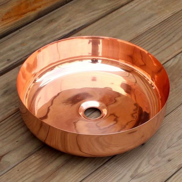 copper Round bathroom sink Nordic Brass Platform Upper Basin Household Washbasin Hotel Washbasin Antique Washbasin