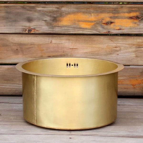 round washing sink brass bathroom basin washbasin small household washbasin sink copper product