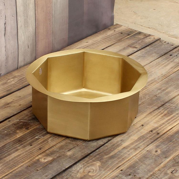 Brass kitchen sink Brass natural color square round edge brass kitchen sink barss bar sink