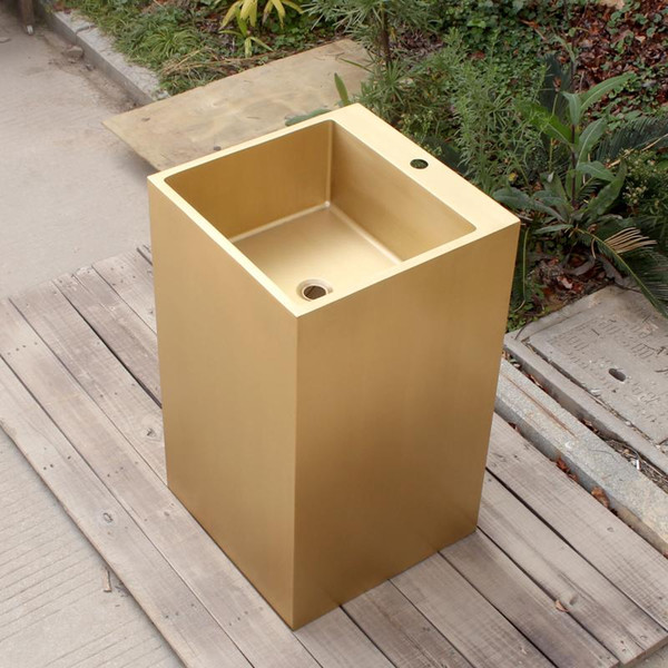 Brass bathroom Pedestal bathroom Sink smooth surface sink brass wash basin