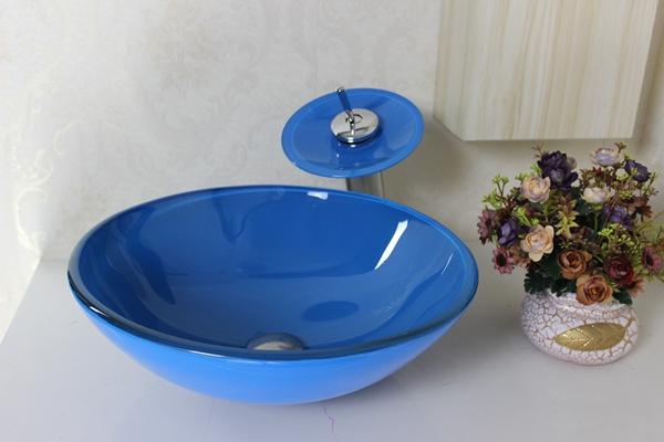 bathroom basin clear tempered glass basins for bathrooms Modern Bathroom Glass BasinN-173