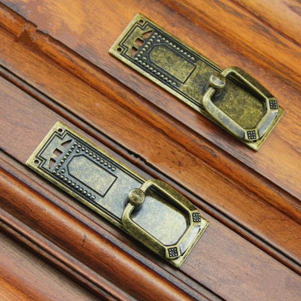 64mm vintage style drop rings furniture handles bronze drawer shoe cabinet knobs pulls 2.5