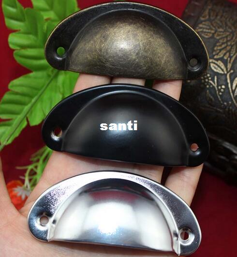 New Arrive 3 colors Vintage Cabinet Knobs and Handles Cupboard Door Cabinet Drawer Furniture Antique Shell Handle