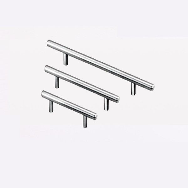 T Type Handles For Cupboard Door Drawer Wardrobe Shoe Cabinet Pulls Stainless Steel 3 Size Universal NNA477