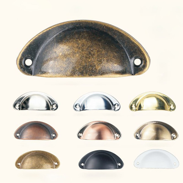 Vintage Cabinet Knobs and Handles Cupboard Door Cabinet Drawer Furniture Antique Shell Home Handles Pulls 11 Style HH7-2041