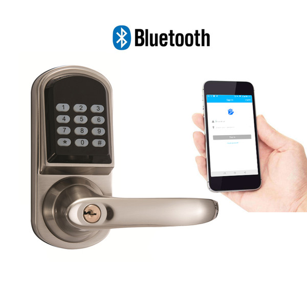 New arrival bluetooth door lock smart wifi door lock with numeric key and mechanical key holes