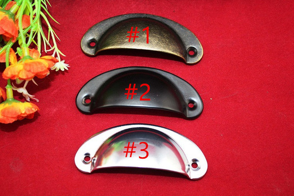 3 colors Vintage Cabinet Knobs and Handles Cupboard Door Cabinet Drawer Furniture Antique Shell Handle free shipping