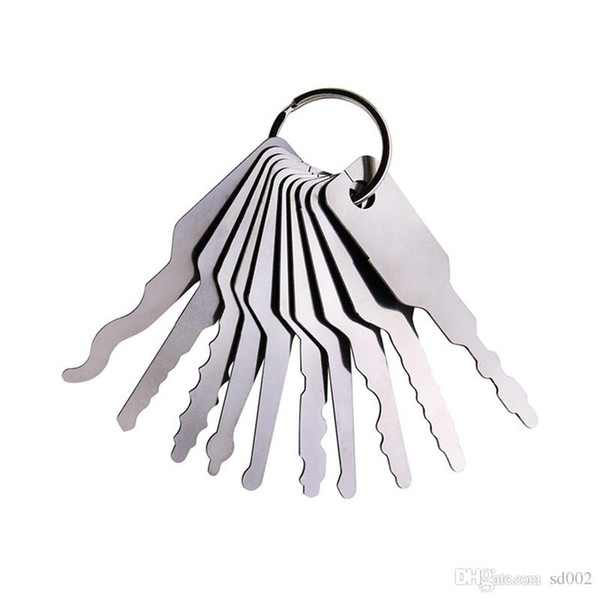 Metal Keys Lock Pick Set Double Sided Locks Professional Locksmith Tools Leather Bag Practical Sturdy Bhardware Hot Sale 15 2ns ZZ